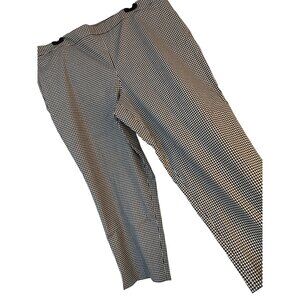 Talbots Gingham Check Side Zip Petite Ankle Pants 16P Cotton Blend NWT 8698